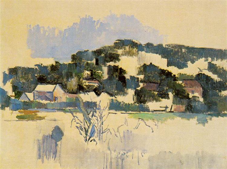 Houses on the Hill, c.1903 - Поль Сезанн