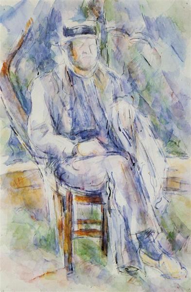 Peasant in a Straw Hat, 1906 - Paul Cézanne