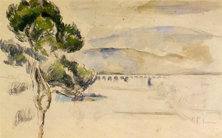 Pine Tree in the Arc Valley, c.1885 - Paul Cezanne