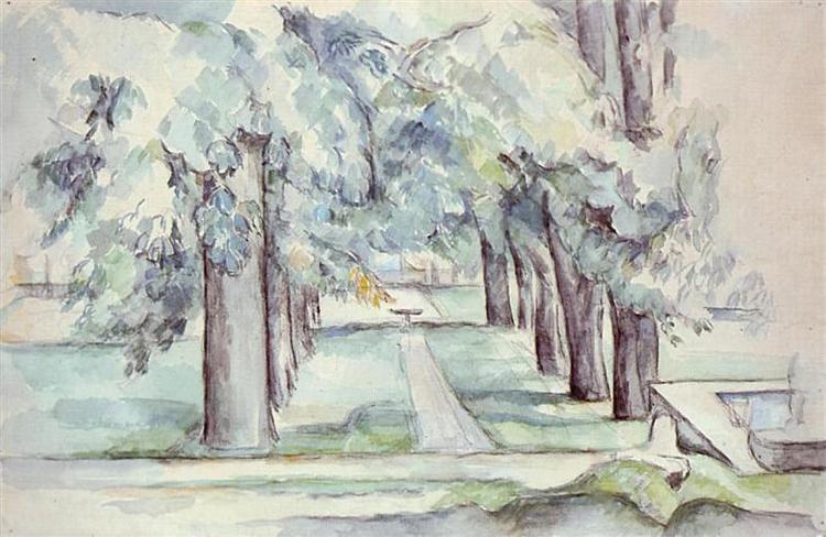 Pool and Lane of Chestnut Trees at Jas de Bouffan, 1880 - Paul Cezanne
