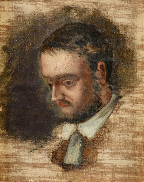Portrait of Emile Zola, 1864 - 塞尚
