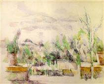 The Garden Terrace at Les Lauves - Paul Cézanne