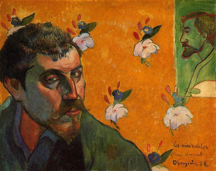 Self-Portrait with Portrait of Émile Bernard (Les misérables), 1888 - Paul Gauguin