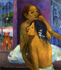 Two women (Flowered hair) - Paul Gauguin