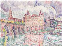 The Look at Montauban in rain - Paul Signac
