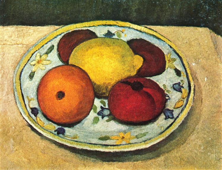 Still life with lemon, orange and tomato, 1903 - Paula Modersohn-Becker