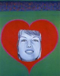 Monica Vitti with Heart - Pauline Boty