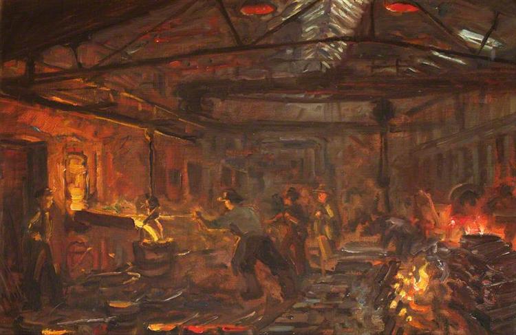 Burmeister and Wain Iron Foundry, 1885 - Peder Severin Kroyer