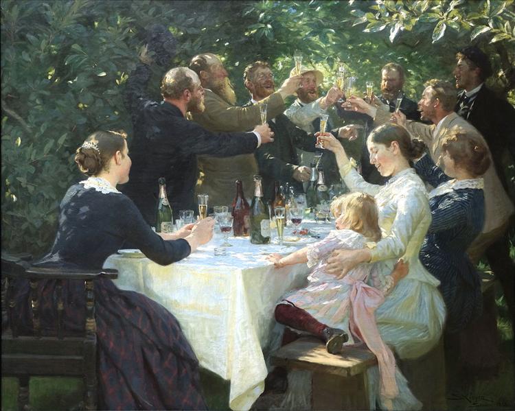 Hip, Hip, Hurrah! Artists' Party at Skagen, 1888 - Peder Severin Krøyer