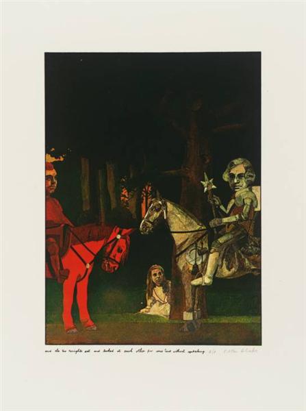 Peter Blake'and the two knights sat and looked at each other without speaking', 1970 - Питер Блейк