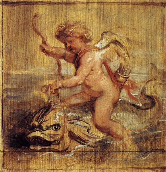 Cupid Riding a Dolphin, 1636 - Peter Paul Rubens