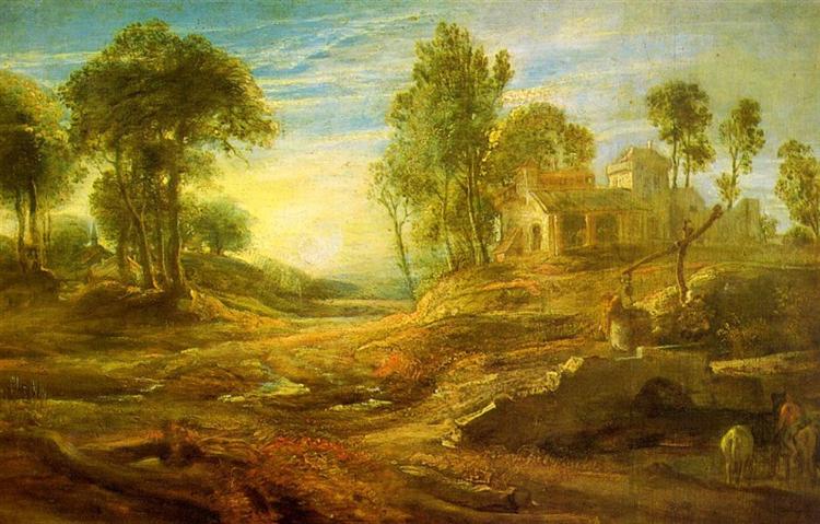 Landscape with a Watering Place - Pierre Paul Rubens