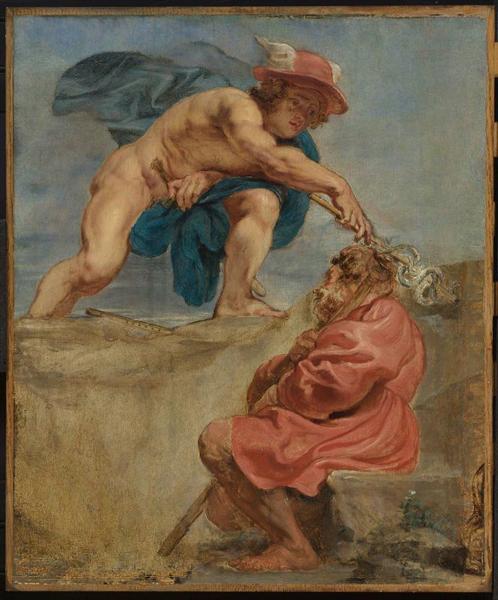 Mercury and a Sleeping Herdsman, c.1632 - c.1633 - Peter Paul Rubens