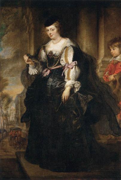 Portrait of Helene Fourment with a Coach, c.1639 - Питер Пауль Рубенс