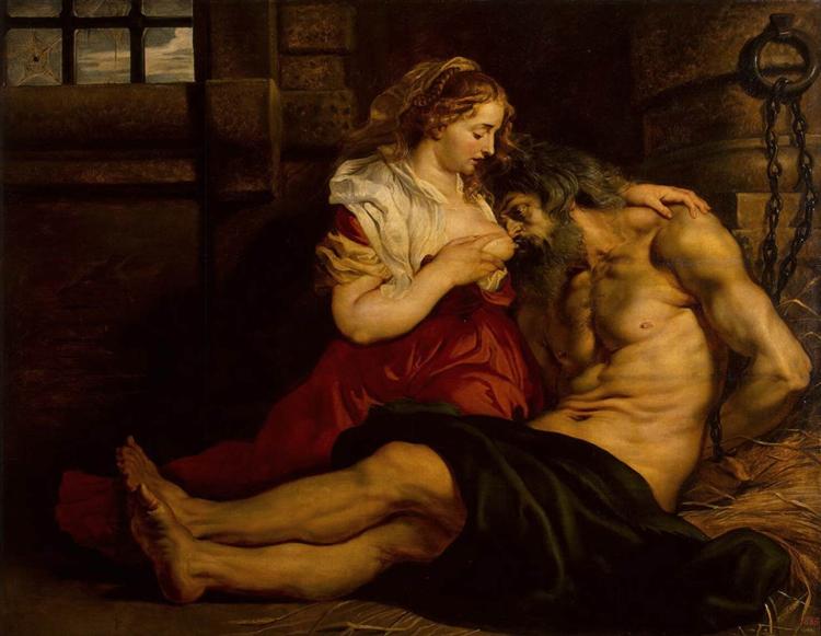 Отцелюбие римлянки, 1612 - Питер Пауль Рубенс