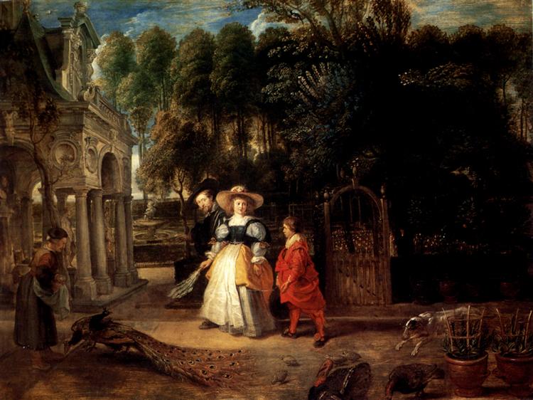 Rubens and Helene Fourment in the Garden, c.1631 - Питер Пауль Рубенс