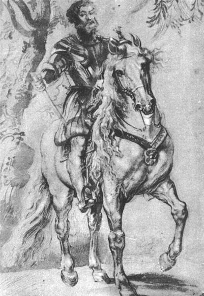 Study for an Equestrian Portrait of the Duke of Lerma, 1603 - 魯本斯