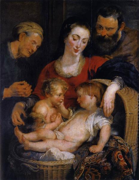 The Holy Family with St. Elizabeth, 1614 - 1615 - 魯本斯