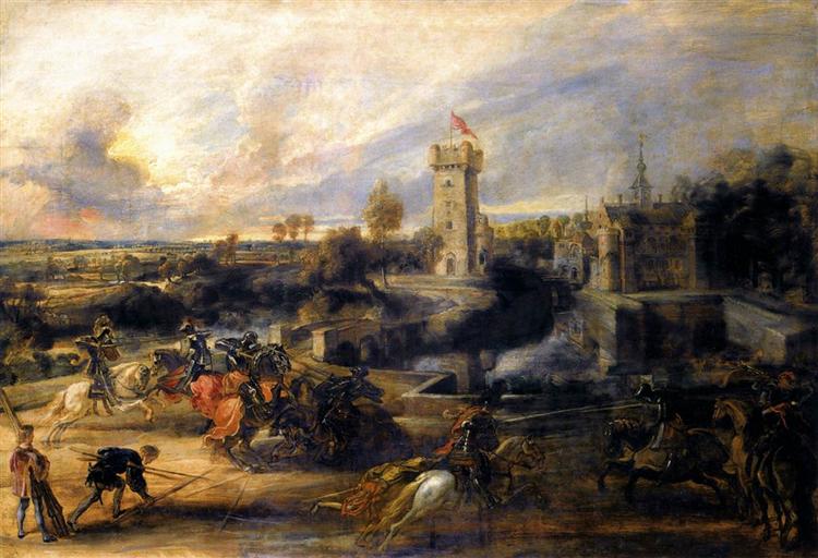 Tournament in front of Castle Steen, 1635 - 1637 - Pierre Paul Rubens