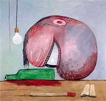 Head and Bottle - Philip Guston
