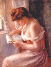 A girl reading - Pierre-Auguste Renoir