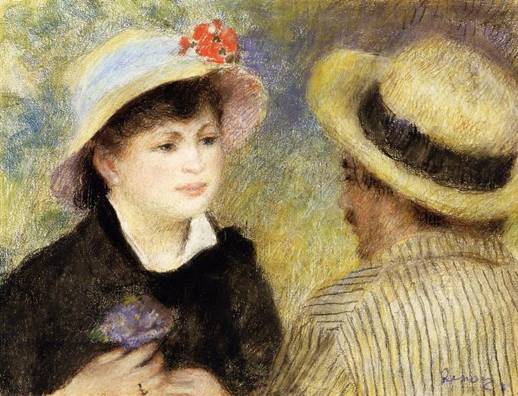 Boating Couple (Aline Charigot and Renoir), 1880 - 1881 - Пьер Огюст Ренуар