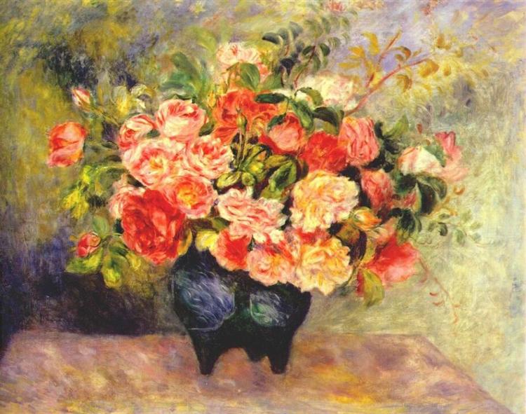 Bouquet of flowers, c.1880 - c.1881 - 雷諾瓦