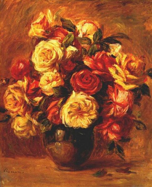 Bouquet of Roses, c.1909 - c.1913 - Пьер Огюст Ренуар
