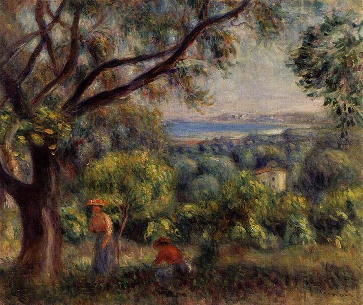 Cagnes Landscape, c.1895 - 雷諾瓦