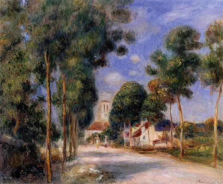 Entering the Village of Essoyes, 1901 - Пьер Огюст Ренуар
