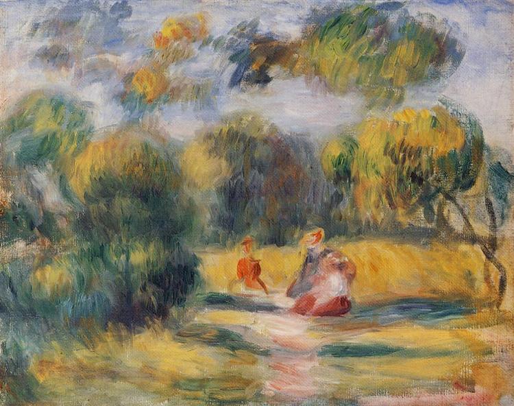 Figures in a Landscape, 1900 - Pierre-Auguste Renoir