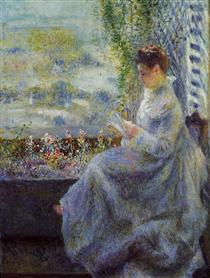 Madame Chocquet Reading - Auguste Renoir