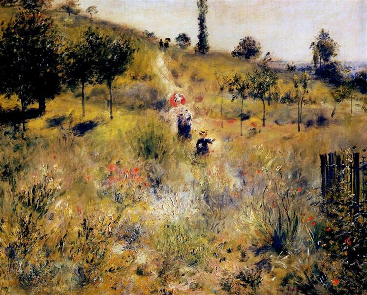 Path Leading through Tall Grass, 1876 - 1877 - 雷諾瓦