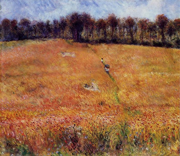 Path through the High Grass, c.1876 - Пьер Огюст Ренуар