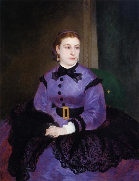 Portrait of Mademoiselle Sicotg, 1865 - 雷諾瓦