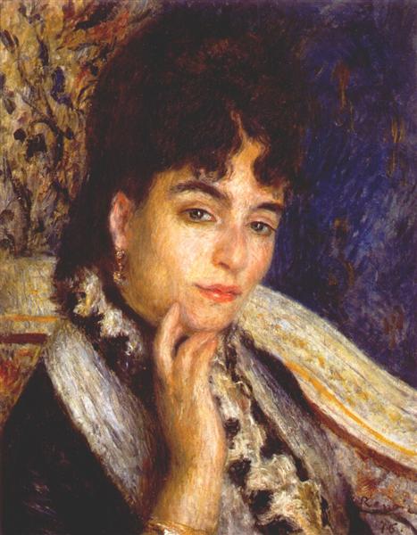 Portrait of Mme. Alphonse Daudet, 1876 - Пьер Огюст Ренуар
