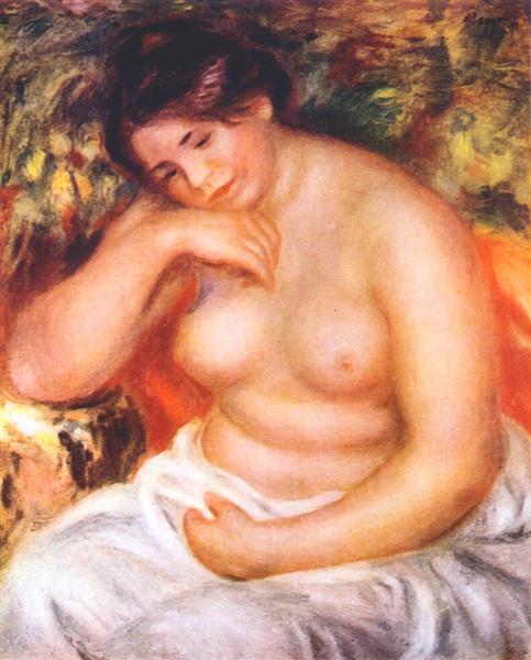 Seated bather, 1912 - Пьер Огюст Ренуар