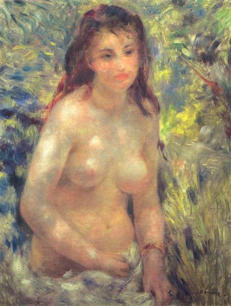 Study Torso Sunlight Effect, c.1876 - Auguste Renoir