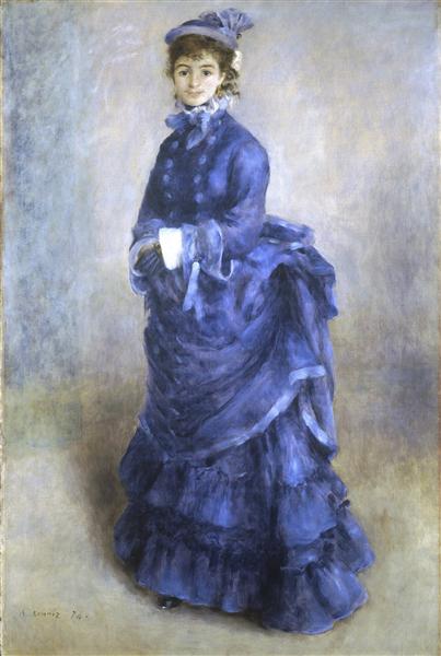 The Blue Lady, 1874 - 雷諾瓦