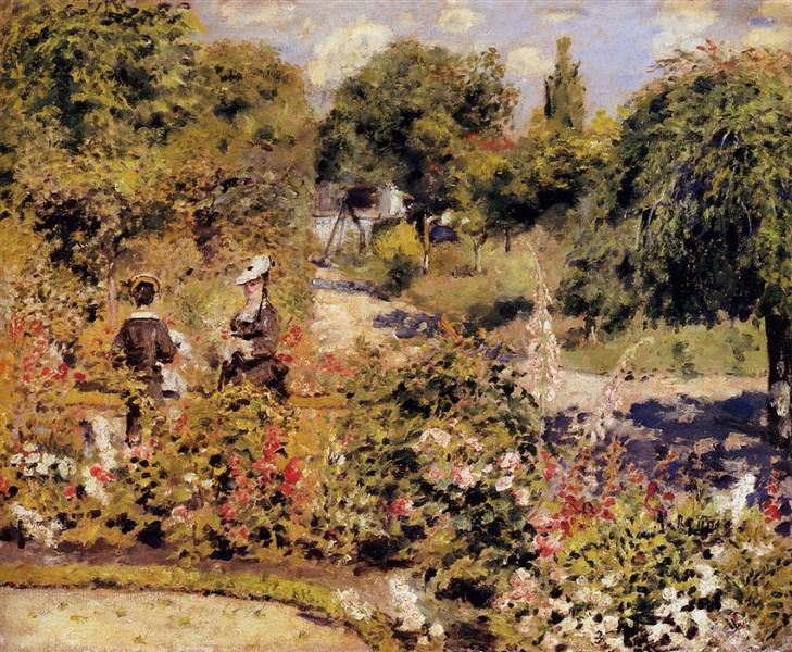 The Garden at Fontenay, 1874 - 雷諾瓦
