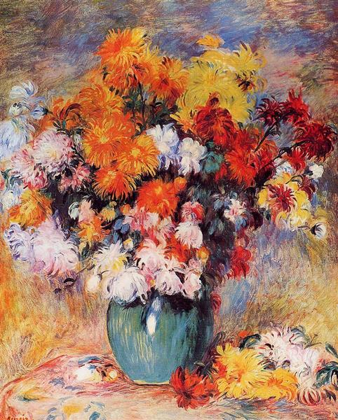 Vase of Chrysanthemums, 1890 - Pierre-Auguste Renoir