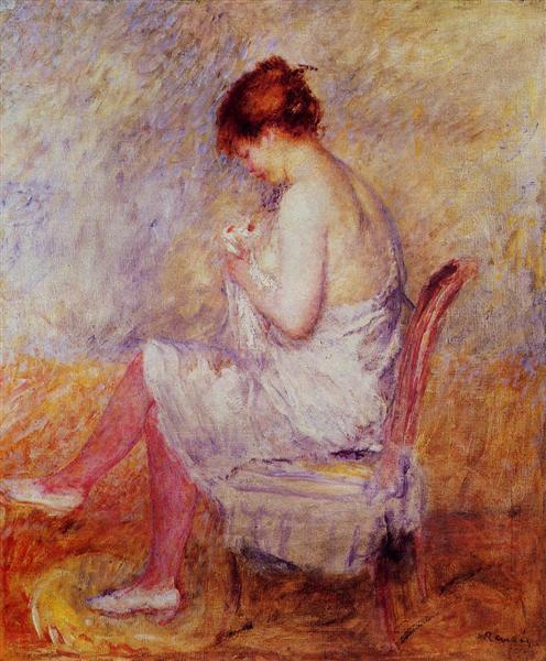 Woman in a Chemise, c.1897 - Auguste Renoir