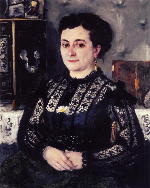Woman in a Lace Blouse, 1869 - 雷諾瓦