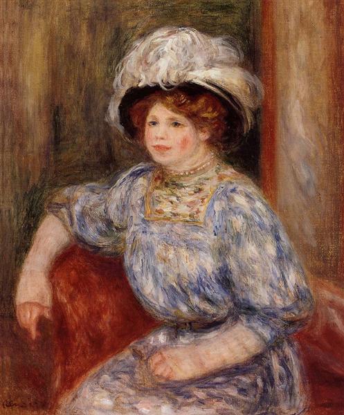 Woman in Blue, c.1906 - 1919 - Pierre-Auguste Renoir
