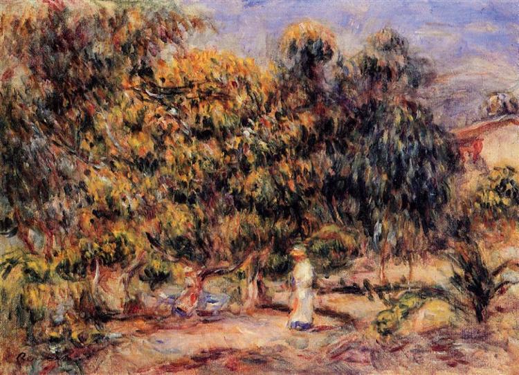 Woman in White in the Garden at Colettes, 1915 - Pierre-Auguste Renoir