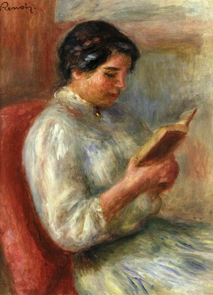Woman Reading, 1906 - 雷諾瓦