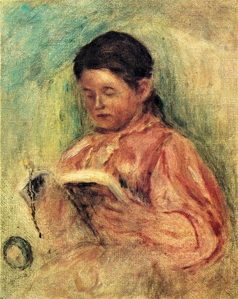 Woman Reading, c.1906 - 1909 - 雷諾瓦
