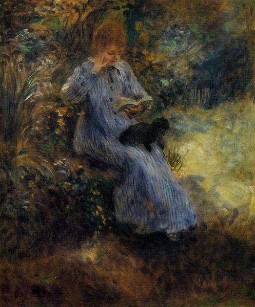 Woman with a Black Dog, 1874 - Pierre-Auguste Renoir
