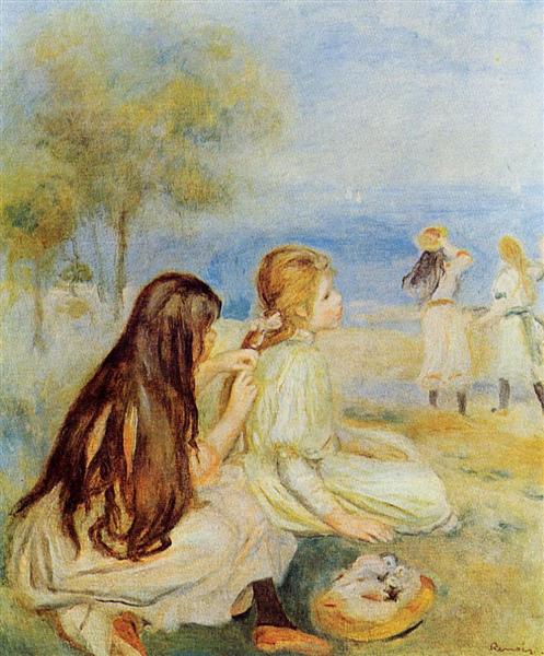 Young Girls by the Sea, 1894 - 雷諾瓦