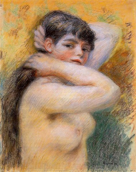 Young Woman at Her Toilette, c.1885 - Pierre-Auguste Renoir